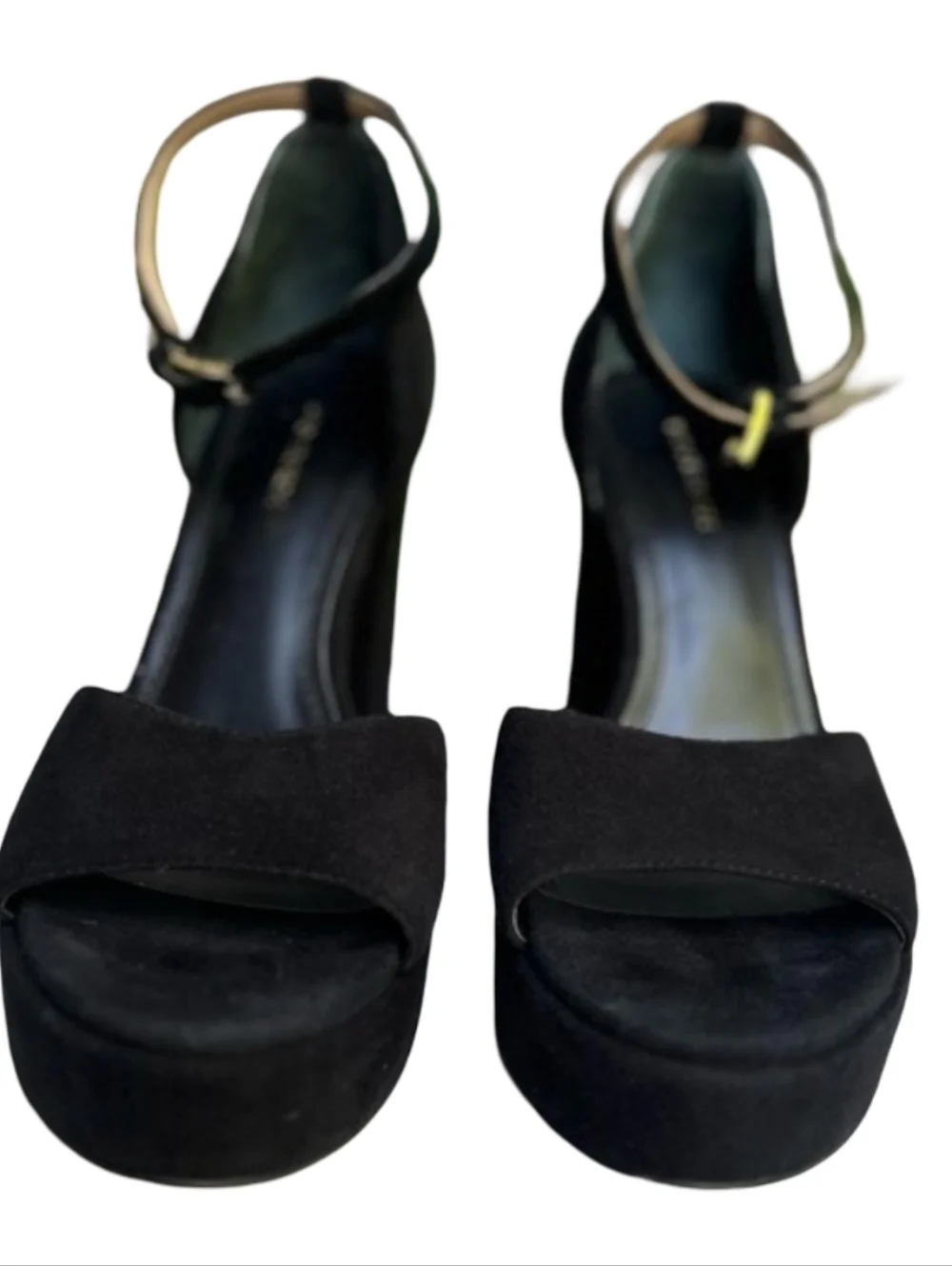 Tory Burch Black Suede Platform Block Heel Sandals